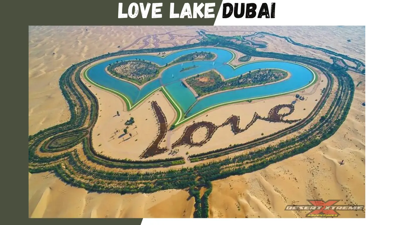 Love Lake Dubai heart-shaped lakes in Al Qudra desert