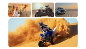 self drive dune buggy Dubai with sandboarding camel ride desert adventure
