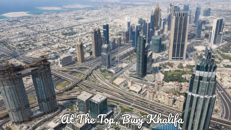 At The Top Burj Khalifa observation check with panoramic views of Dubai skyline from Level 124, 125, and 148